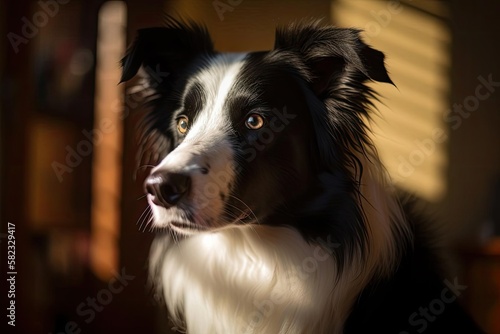 Energetic Border Collie Ready for Adventure, created with Generative AI technology © Seidl AI Agency