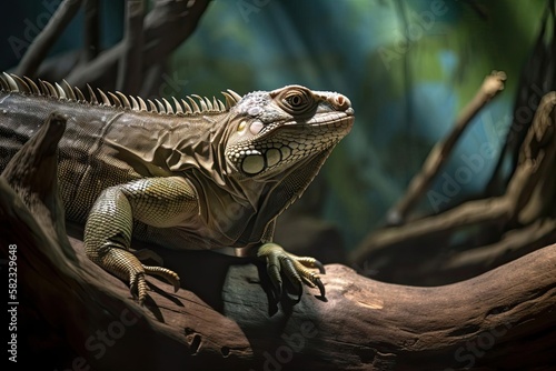 Captivating Iguana  created with Generative AI technology