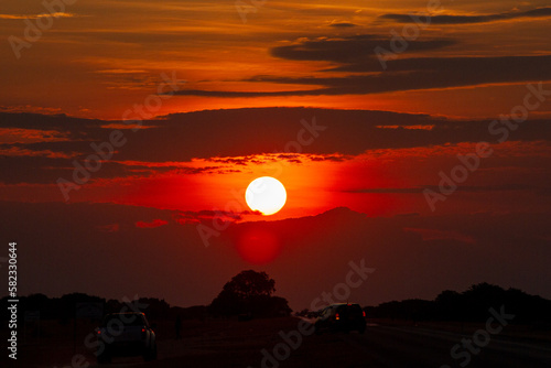 Sunset in Northern Namibia, Africa