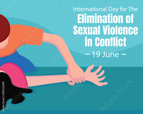 illustration vector graphic of a man is sexually assaulting a woman, perfect for international day, elimination of sexual violence, conflict, celebrate, greeting card, etc.
