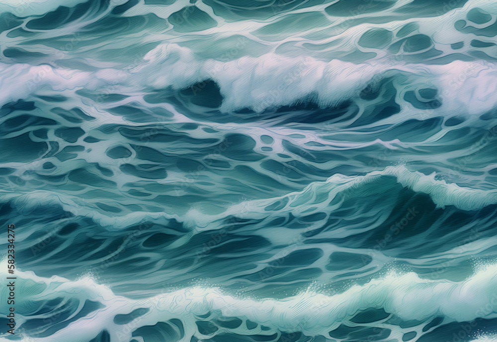 Obraz premium ***TILED*** Ocean Waves realistic