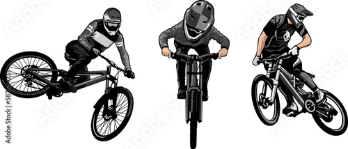 mountain bike design logo symbol vector