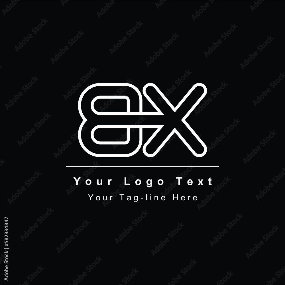 Premium Initial Letter BX logo design. Trendy awesome artistic black and white color BX XB initial based Alphabet icon logo Premium Initial Letter BX logo design. Trendy awesome artistic black and white color BX XB initial based Alphabet icon logo