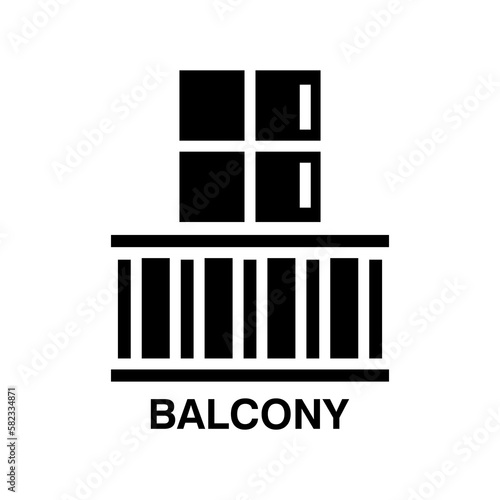 balcony vector icon, simple flat vector illustration for web site or mobile app.eps