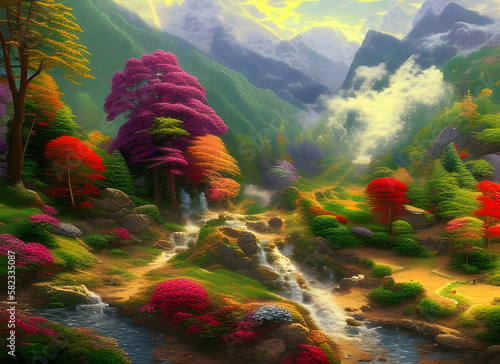 fantasy landscape AI illustration 