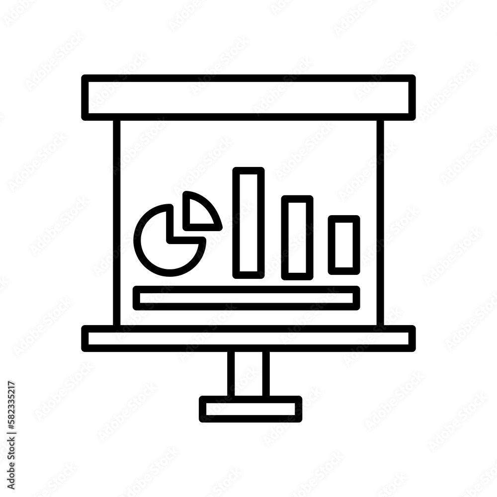 Presentation billboard sign icon. infographic chart symbol. Modern, simple flat vector illustration for web site or mobile app.eps Presentation billboard sign icon. infographic chart symbol. Modern, simple flat vector illustration for web site or mobile app.eps