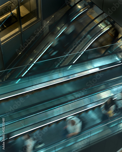 escalator in the building