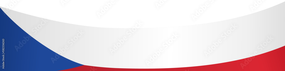 Czech Republic flag wave isolated on png or transparent background