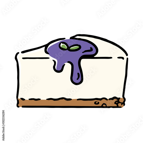 手描きのレアチーズケーキ