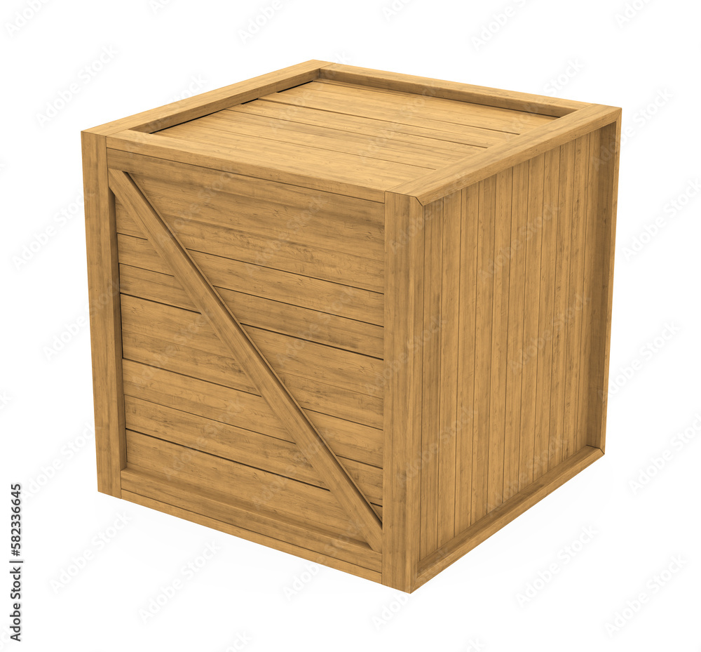 Wooden Crate Isolated Wooden Crate Isolated