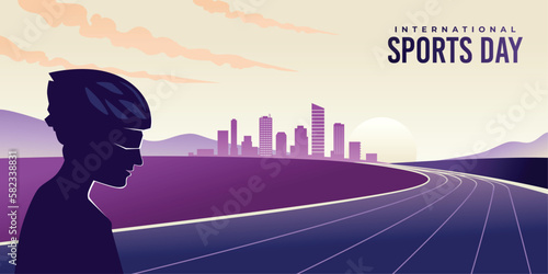 Abstract Sports Background Vector. International Sports Day Illustration