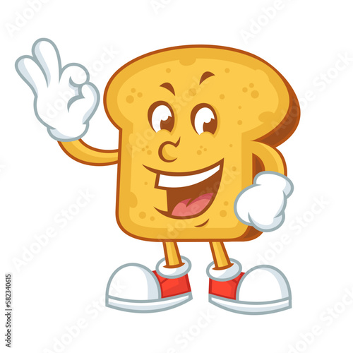 illustration of a toast with smile
