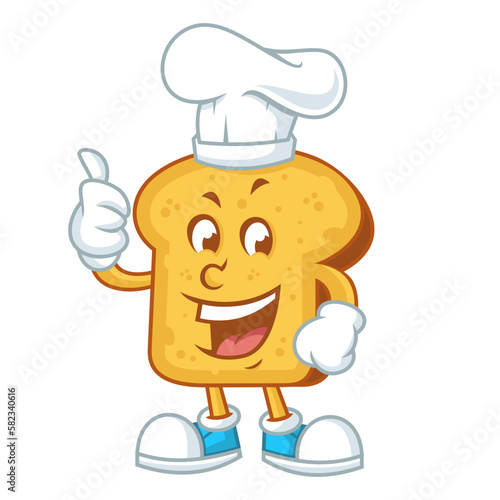 toast mascot giving thumbs up