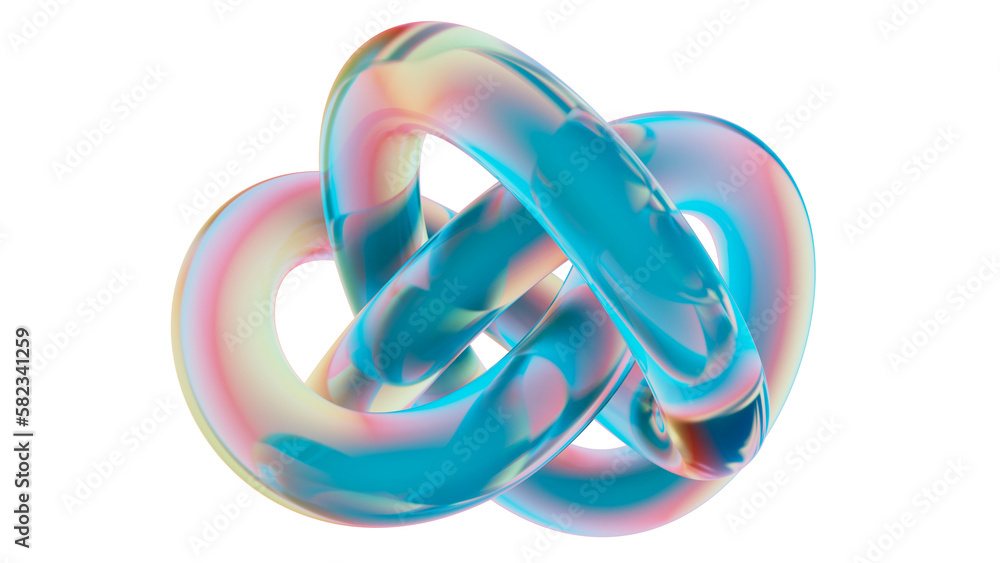 3D rendering of colorful abstract twisted shape in motion. Computer generated geometric digital art 3D rendering of colorful abstract twisted shape in motion. Computer generated geometric digital art