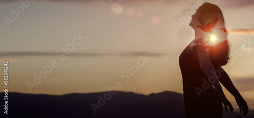 Canvas Print Double exposure
