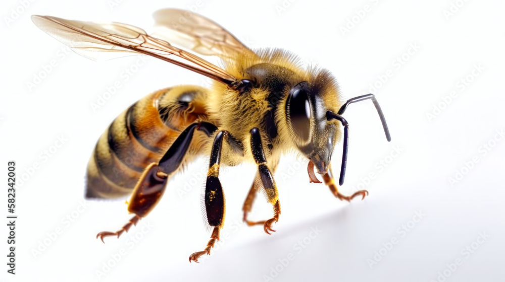bee on white background, generative AI bee on white background, generative AI