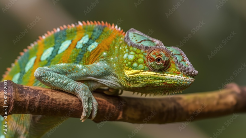 Chameleon on a Branch. Generative AI. Chameleon on a Branch. Generative AI.