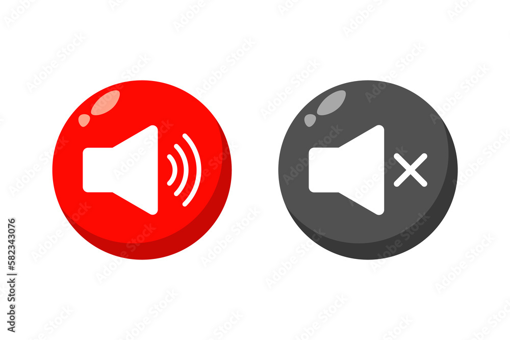 Speaker icon button vector illustration Speaker icon button vector illustration