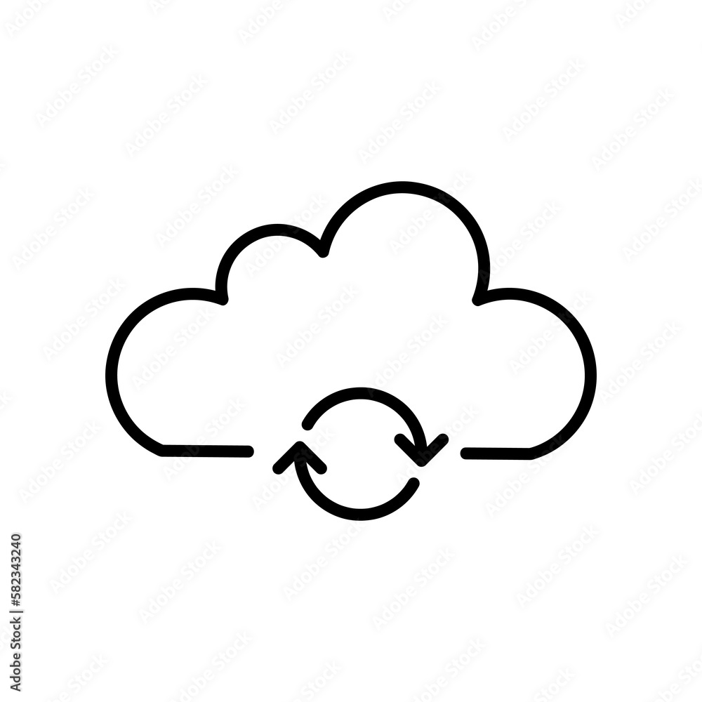 Cloud storage symbol, update cloud symbol flat vector illustration for web site or mobile app..eps Cloud storage symbol, update cloud symbol flat vector illustration for web site or mobile app..eps