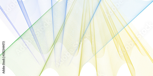 Abstract wavy stripes on a white background isolated. Wave line art, Curved smooth design. Vector illustration