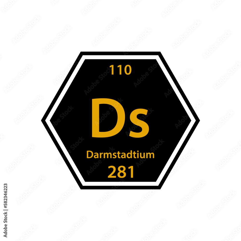 Periodic table gold icon vector logo design template Periodic table gold icon vector logo design template