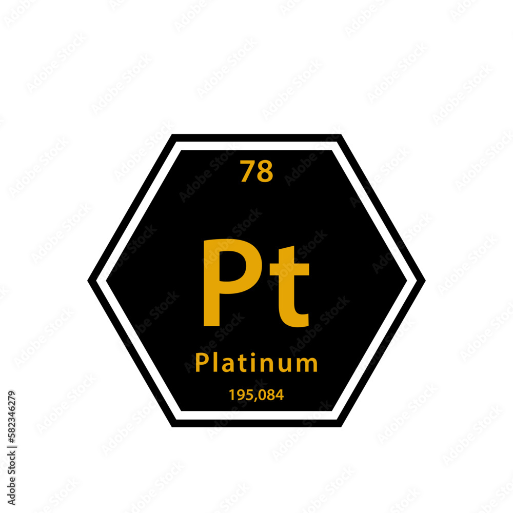 Periodic table gold icon vector logo design template Periodic table gold icon vector logo design template