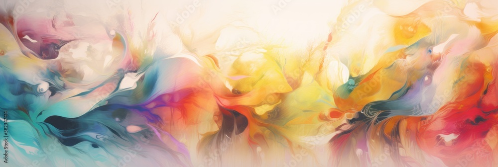 Capture the Spirit of Easter with a Beautiful Easter Abstract Art Banner : A Vibrant and Artistic Design Perfect for Wallpapers, Greeting Cards, and Decorations Generative AI