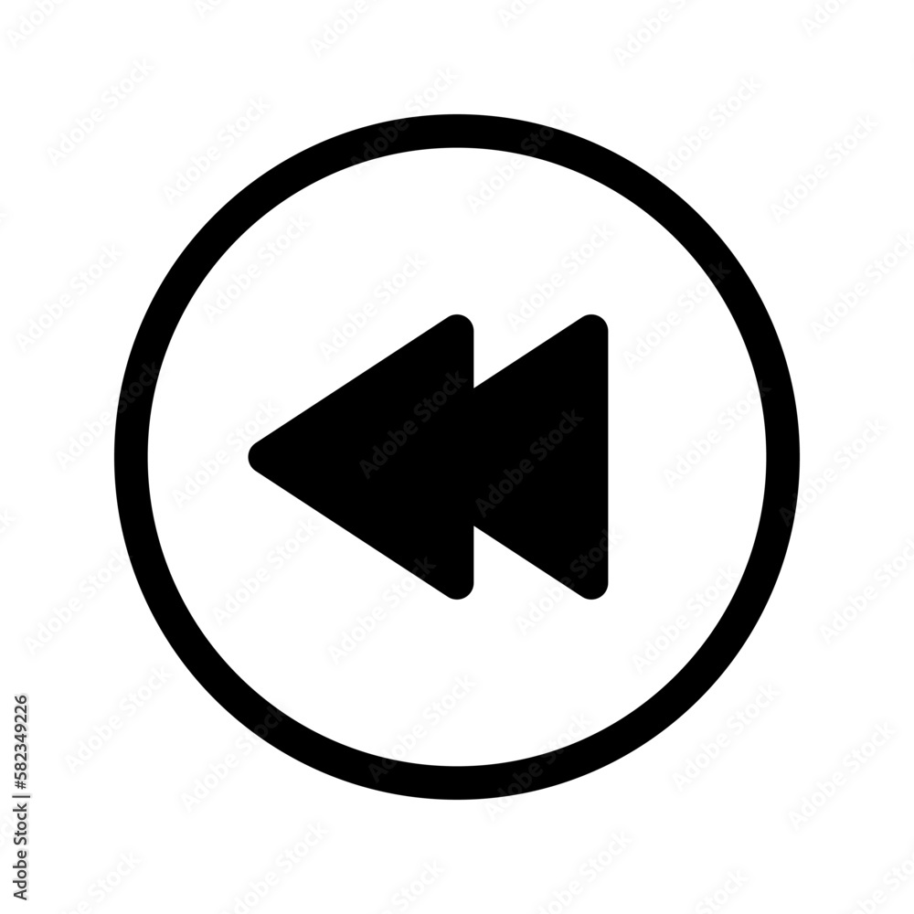 Rewind icon. flat illustration of rewind vector icon for web Rewind icon. flat illustration of rewind vector icon for web