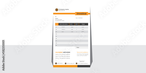 Business invoice form template. Invoicing quotes, money bills or price invoices and payment agreement design templates. Tax form, bill graphic or payment receipt page vector set