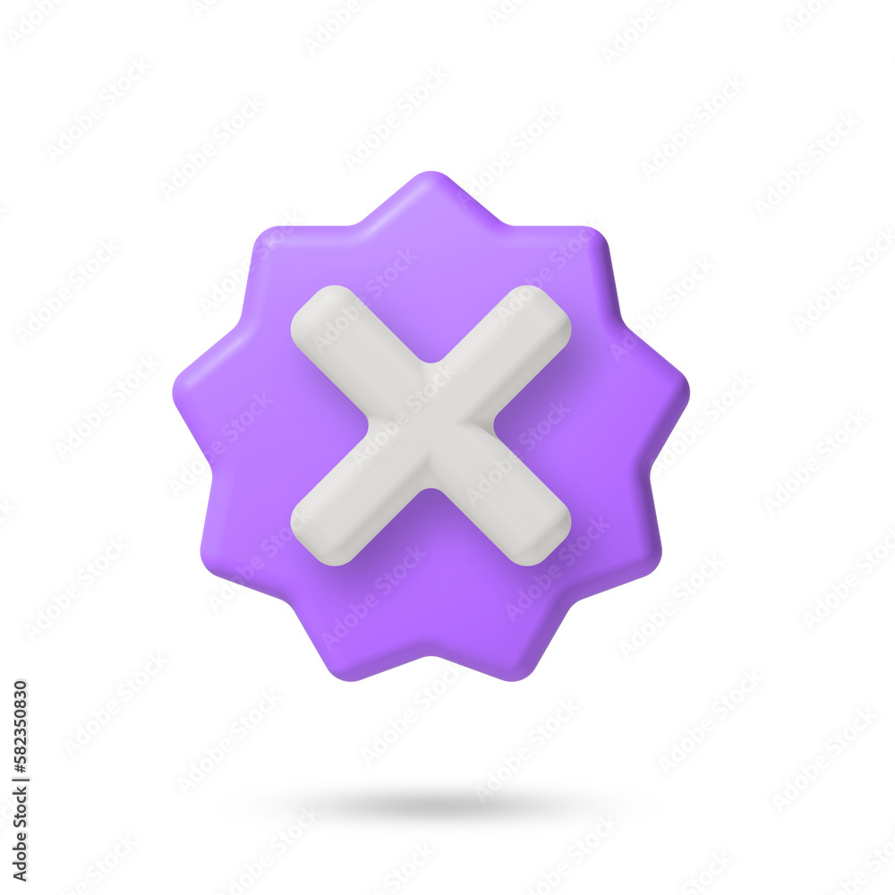 Obraz premium Wrong icons for 3D rendering