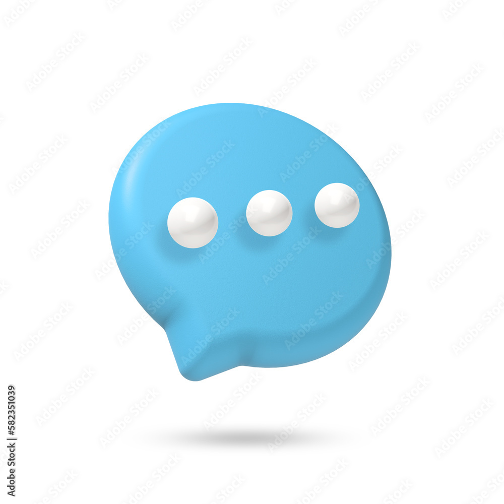 Blue social bubble symbol illustration Blue social bubble symbol illustration