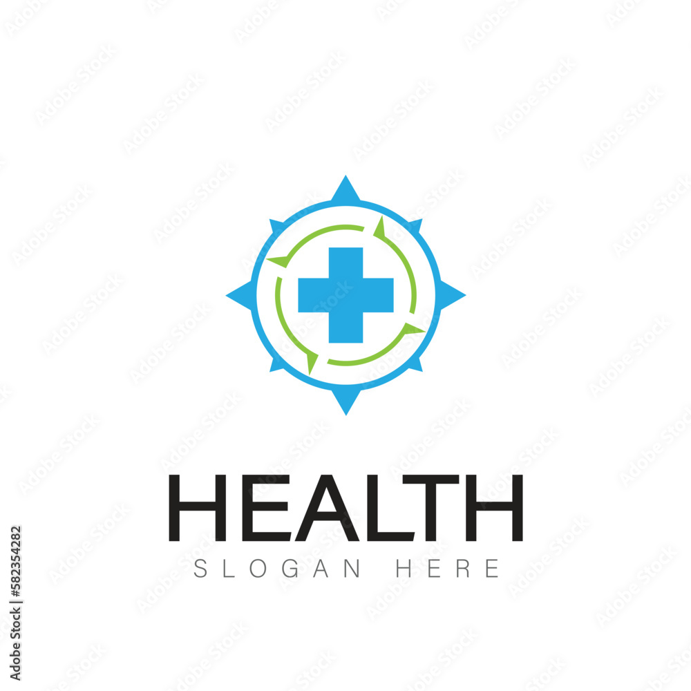 Obraz premium Medical Cross and Health Pharmacy Logo Vector Template