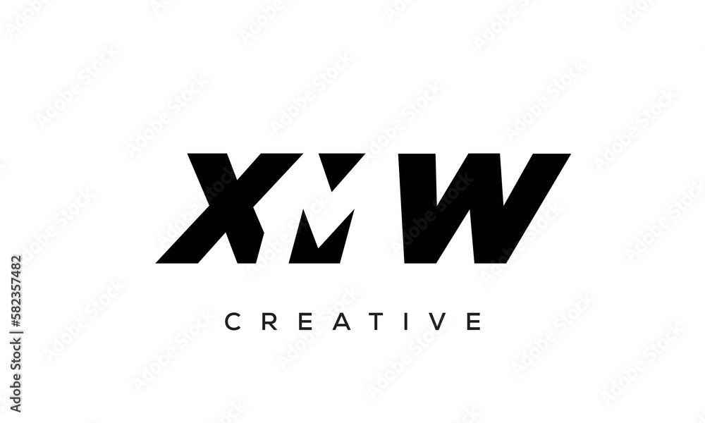 XMW letters negative space logo design. creative typography monogram vector XMW letters negative space logo design. creative typography monogram vector