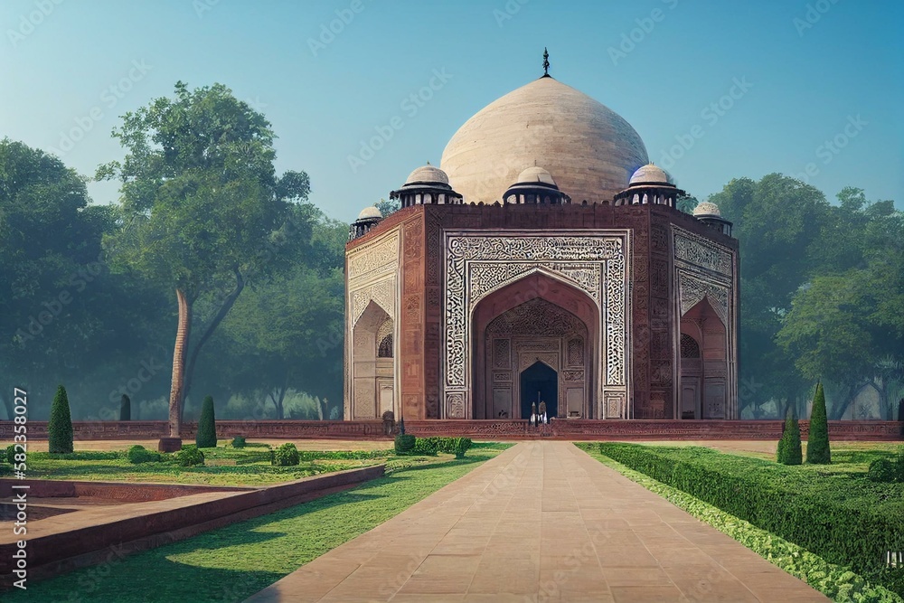 Humayun's Tomb, old Mughal architecture monument in Delhi India ...