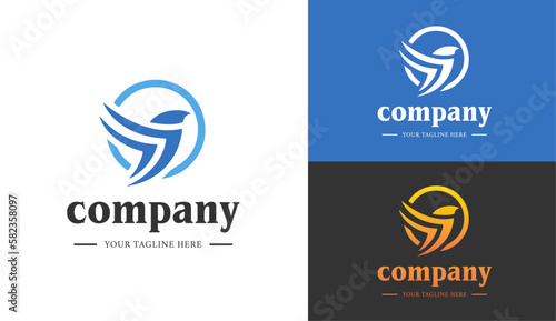 Modern Company Logo Vector Design Element For Your Company Logo. Flat Vector Company Logo Design Template Element