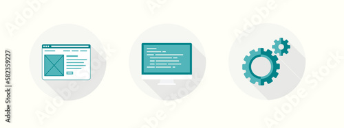 Web design and web development vector icons.