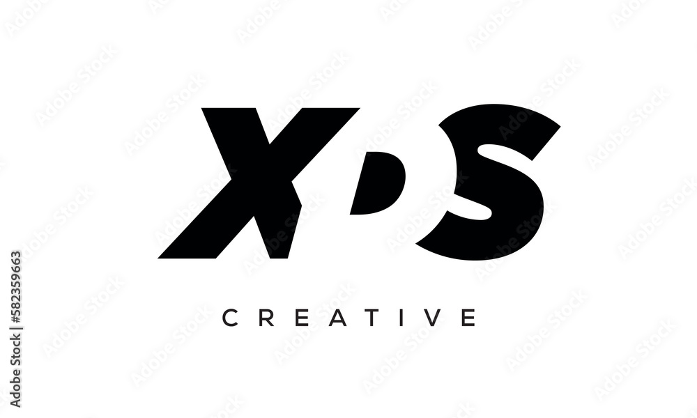 XDS letters negative space logo design. creative typography monogram vector XDS letters negative space logo design. creative typography monogram vector