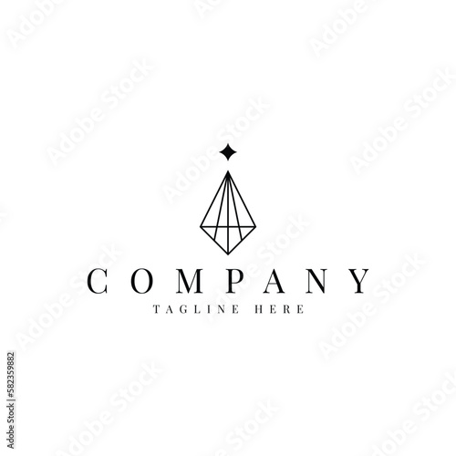 minimal diamond logo design for jewelry stores