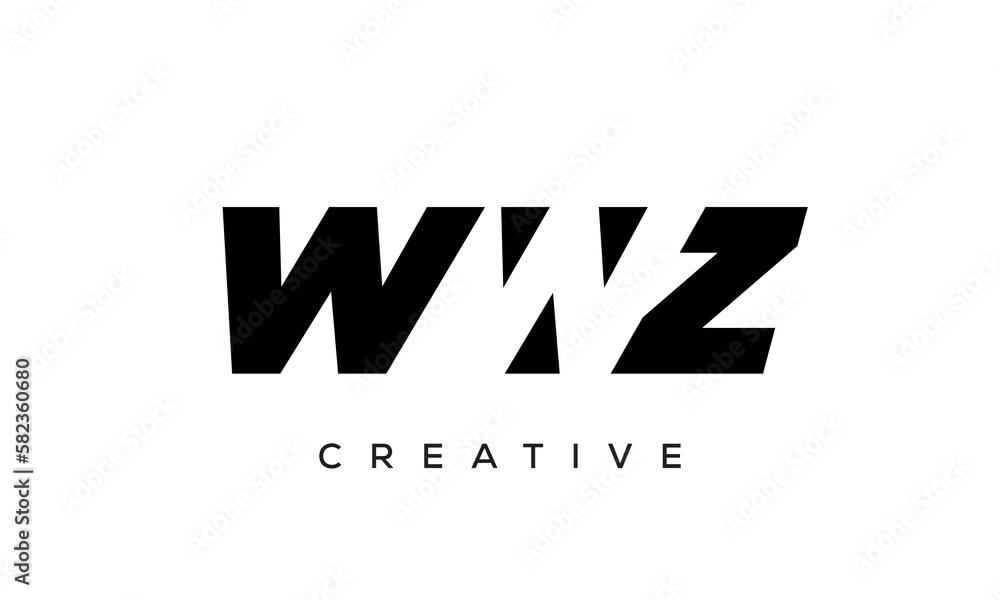 WWZ letters negative space logo design. creative typography monogram vector