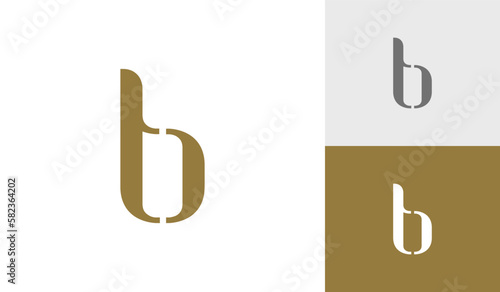 Letter TB initial monogram logo design vector