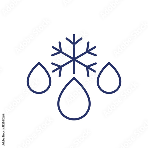 coolant line icon with drops