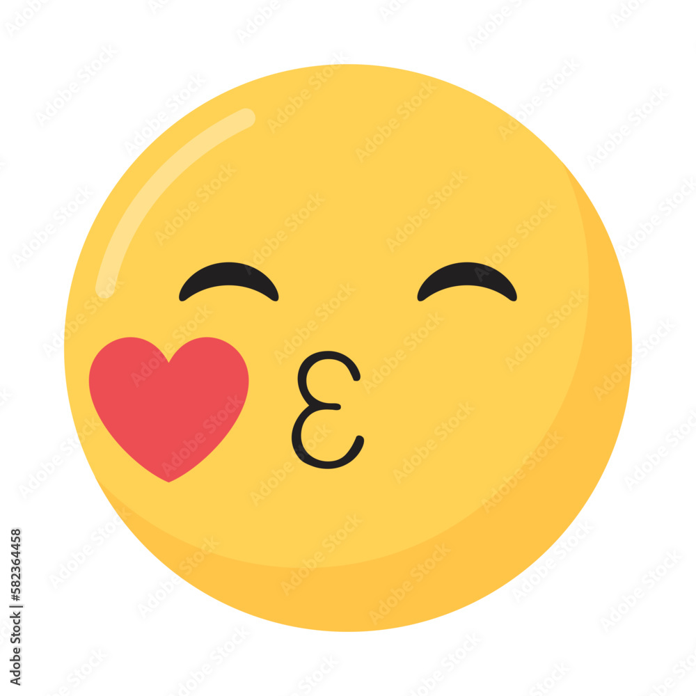 Fototapeta premium Emoji Flat Illustration