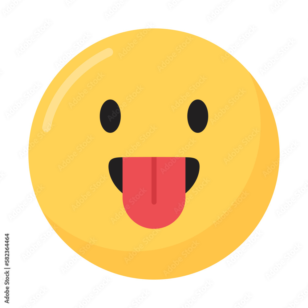 Fototapeta premium Emoji Flat Illustration