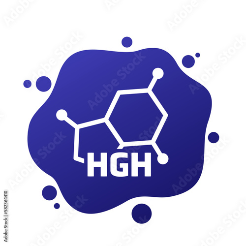 HGH vector icon, human growth hormone