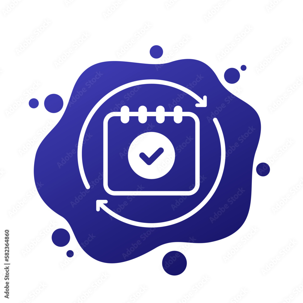 monthly subscription plan with automatic renewal icon monthly subscription plan with automatic renewal icon