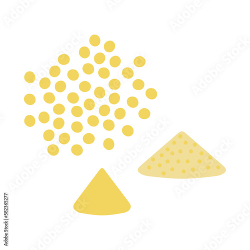 和辛子。フラットなベクターイラスト。
Japanese mustard. Flat designed vector illustration.