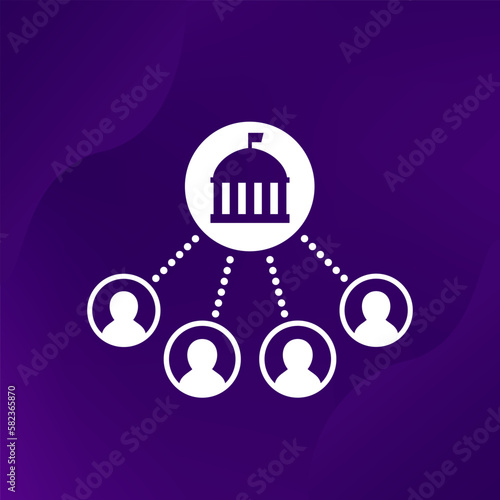 government workers vector icon for web