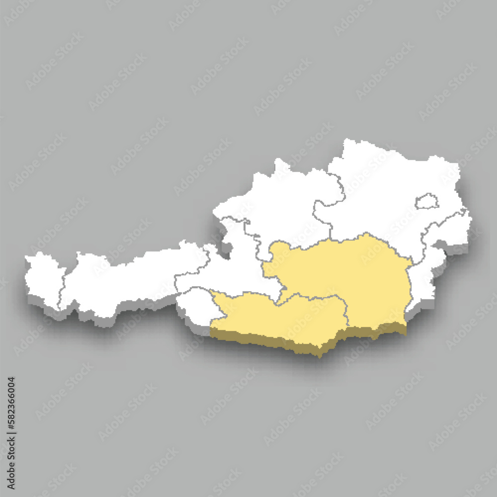 Southern region location within Austria map