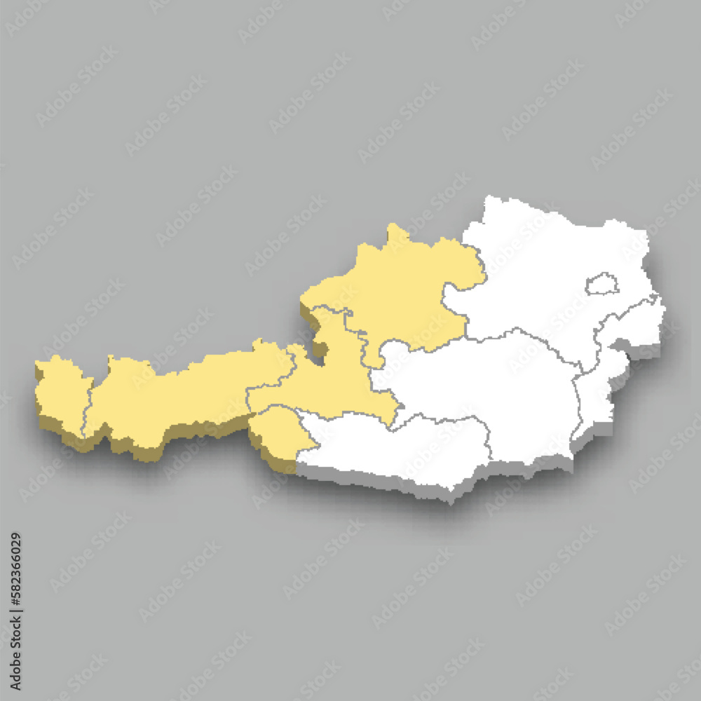 Western region location within Austria map