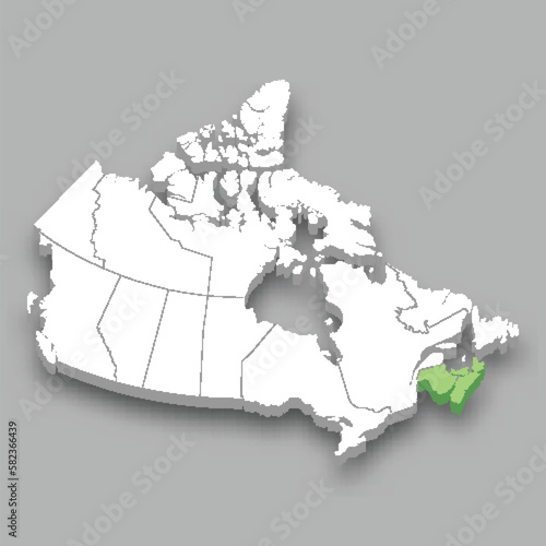 The Maritimes region location within Canada map